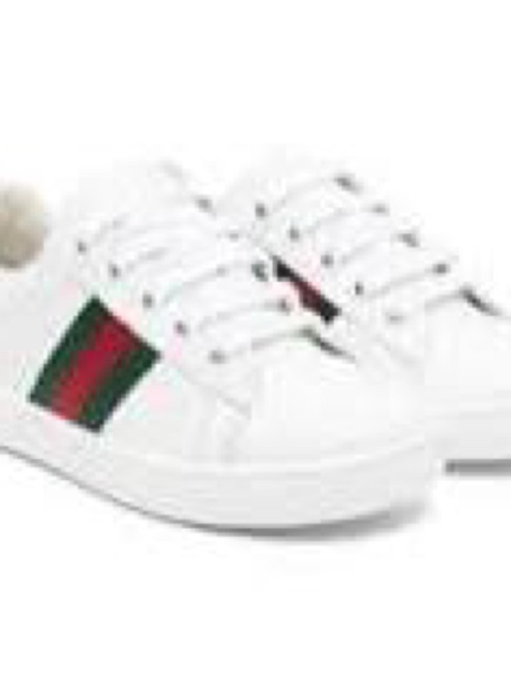 Gucci Kids Ace Leather Sneakers White Web Stripe size 1